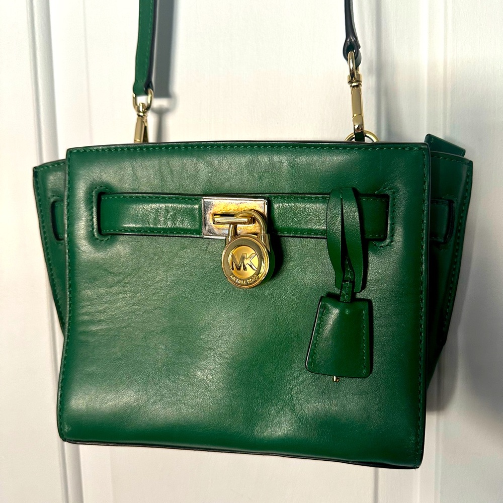 MICHAEL KORS Hamilton Traveler Leather Small Messenger Crossbody Bag